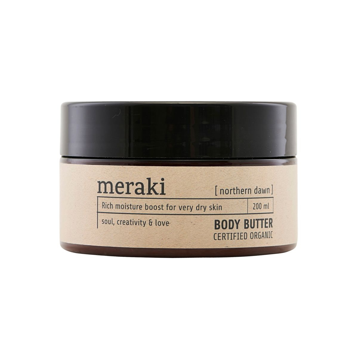 Meraki Body Butter Northern Dawn - COSMOS-økologisk kropscreme med aloe vera, sheasmør & frisk duft