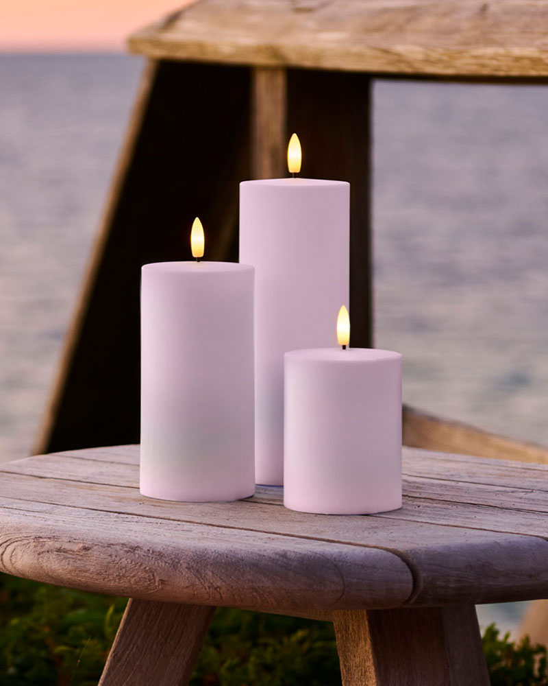 Sirius - Sille Outdoor 3 stk sæt Ø7,5x10/15/20 cm, Hvid