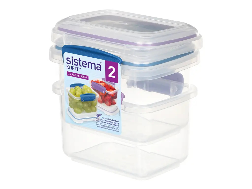 Sistema Accents Rektangulær 400ml 2-pak