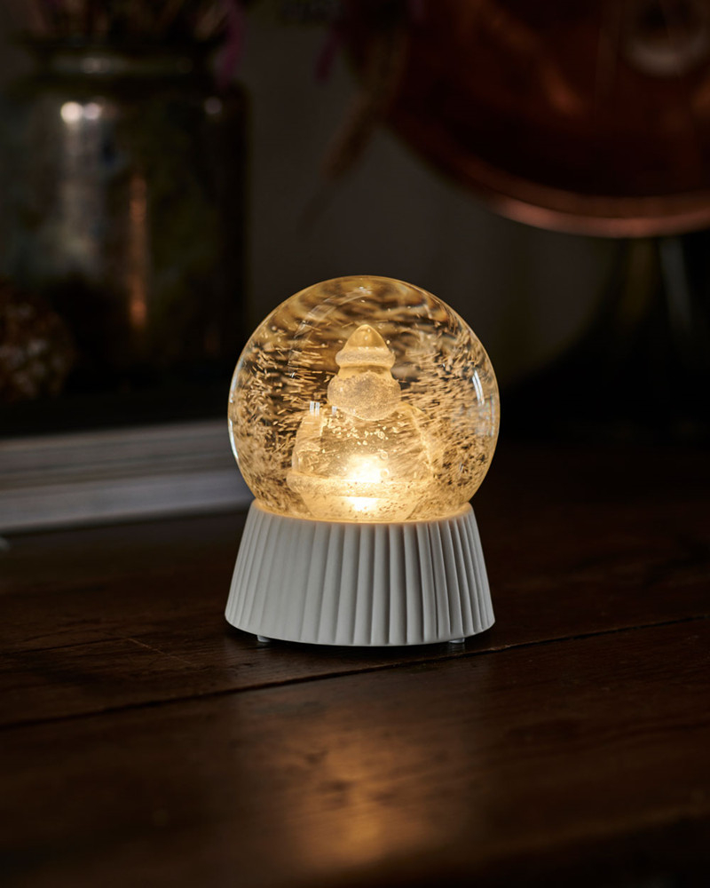 Santa snekugle, hvid keramik