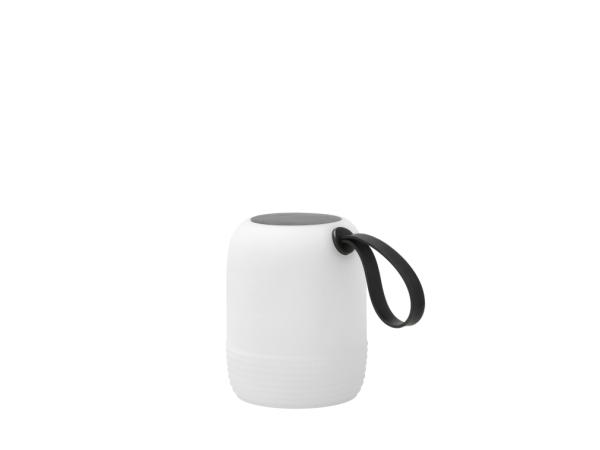 Villa Collection Hav LED Lampe m. solar Dia 12,5 x 15,5 cm Hvid/Sort