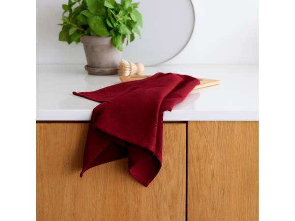 Bastian Tekstiler Diamond Viskestykke 70 x 50 cm Rumba red