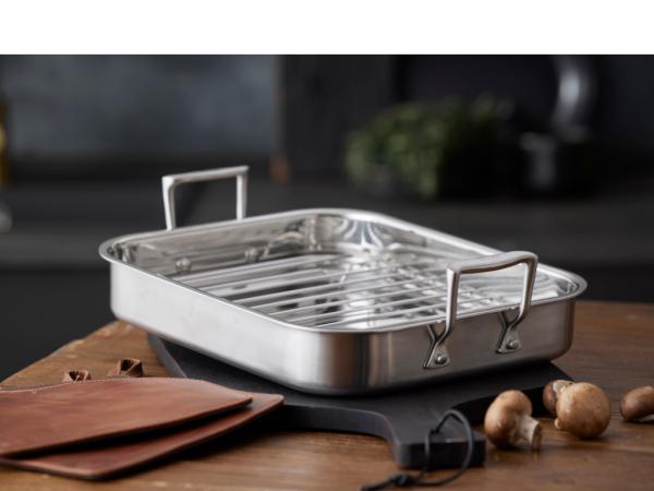 Pillivuyt Gourmet Somme Bradepande med rist 32 x 26,5 x 5,5 cm Stål