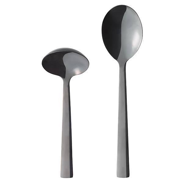 Raw serveringssæt 2 dele (sauce- og kartoffelske) - Blank sort