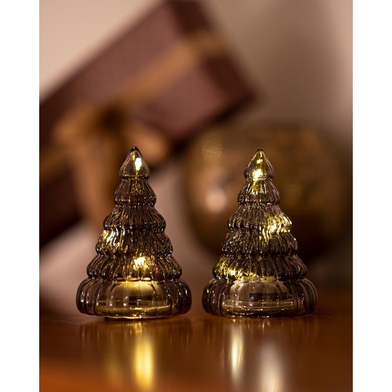 Sirius - Lucy Træ 2 stk sæt H9 cm, Dark Oak