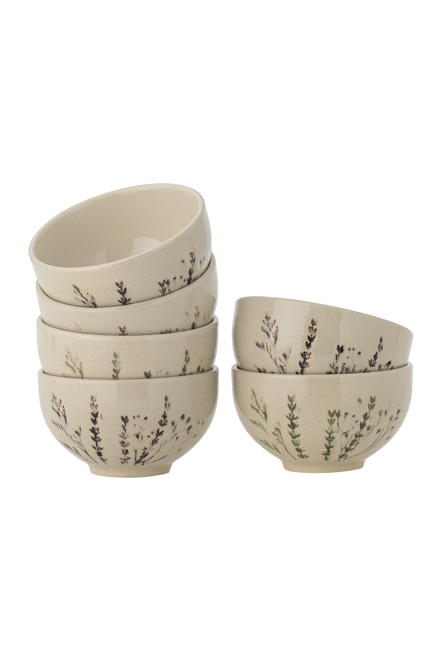 Bloomingville - Bea Skål, Multipack, Natur, Stentøj, D11,5xH6,5 cm, Set of 6 billede