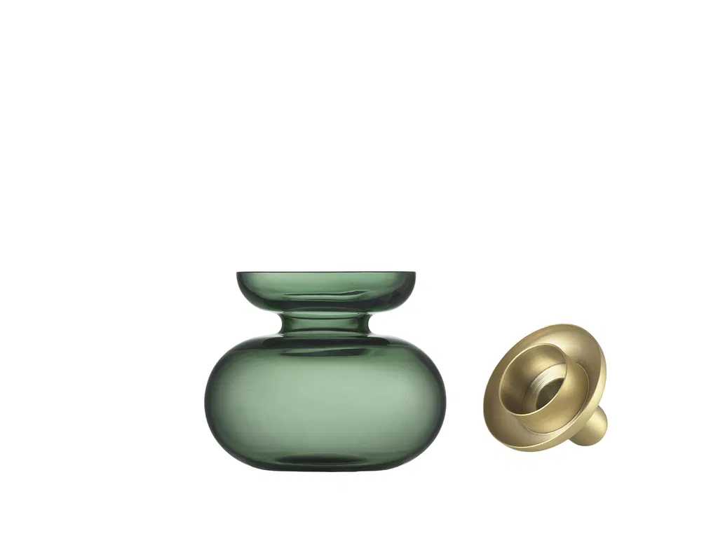 Zone Denmark Vase/Lysestage Inu 11 x 10 cm Mos Grøn/Messing