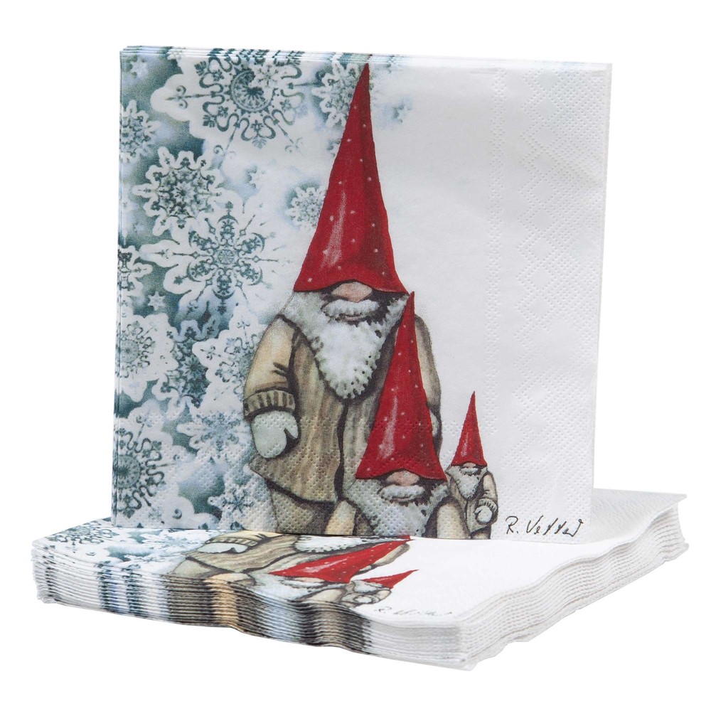 NÃÃsgrÃnsgården - Papirservietter Santa Håkan 20 Stk 25x25cm