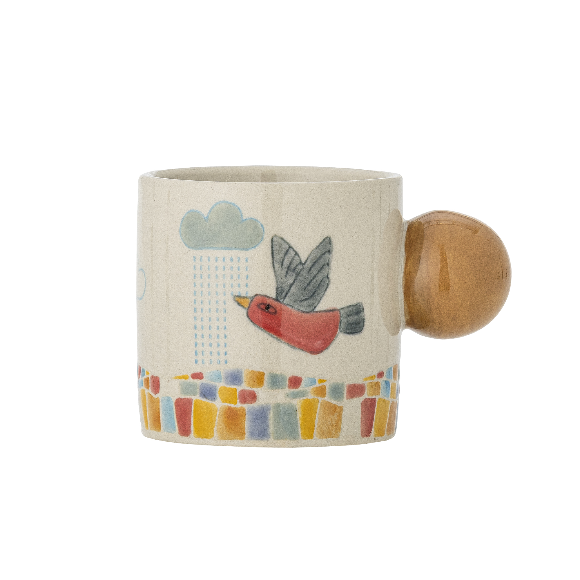 Bloomingville - Colorine Kop, Natur, Stentøj, D7xH7 cm