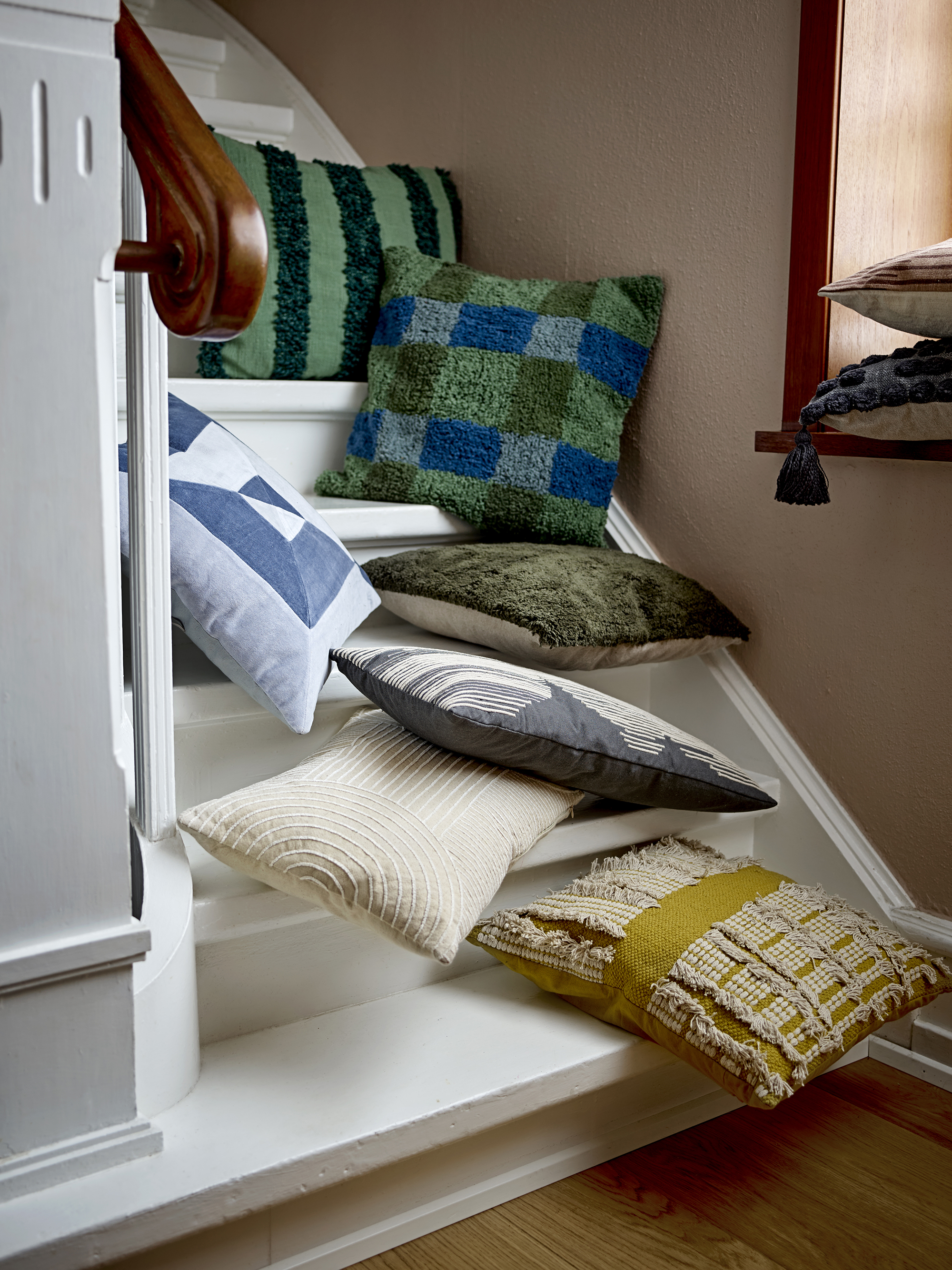 Aban Pude, Blå, Bomuld, L45xW45 cm