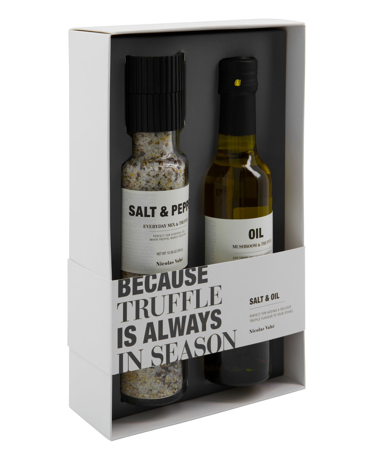 Nicolas Vahé - Gift box, Salt & oil, Because truffle is always in season, 300|25 g|cl