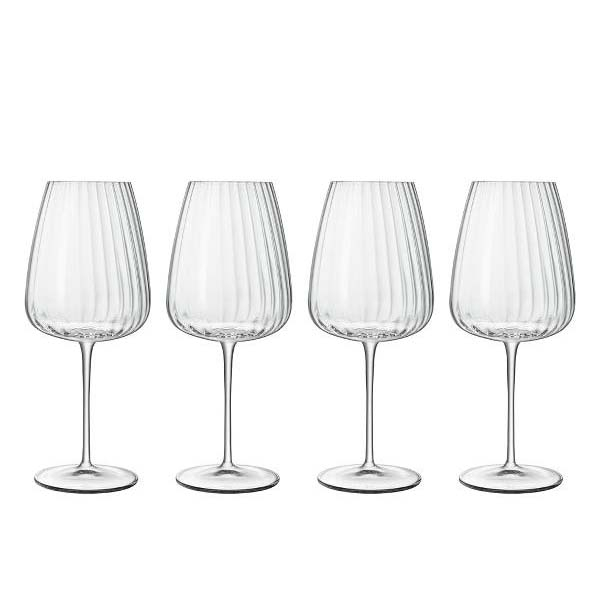 Se Luigi Bormioli - Optica Rødvinsglas bordeaux Dia 10,1 x 24,3 cm 70 cl 4 stk. Klar hos Rikki Tikki Shop