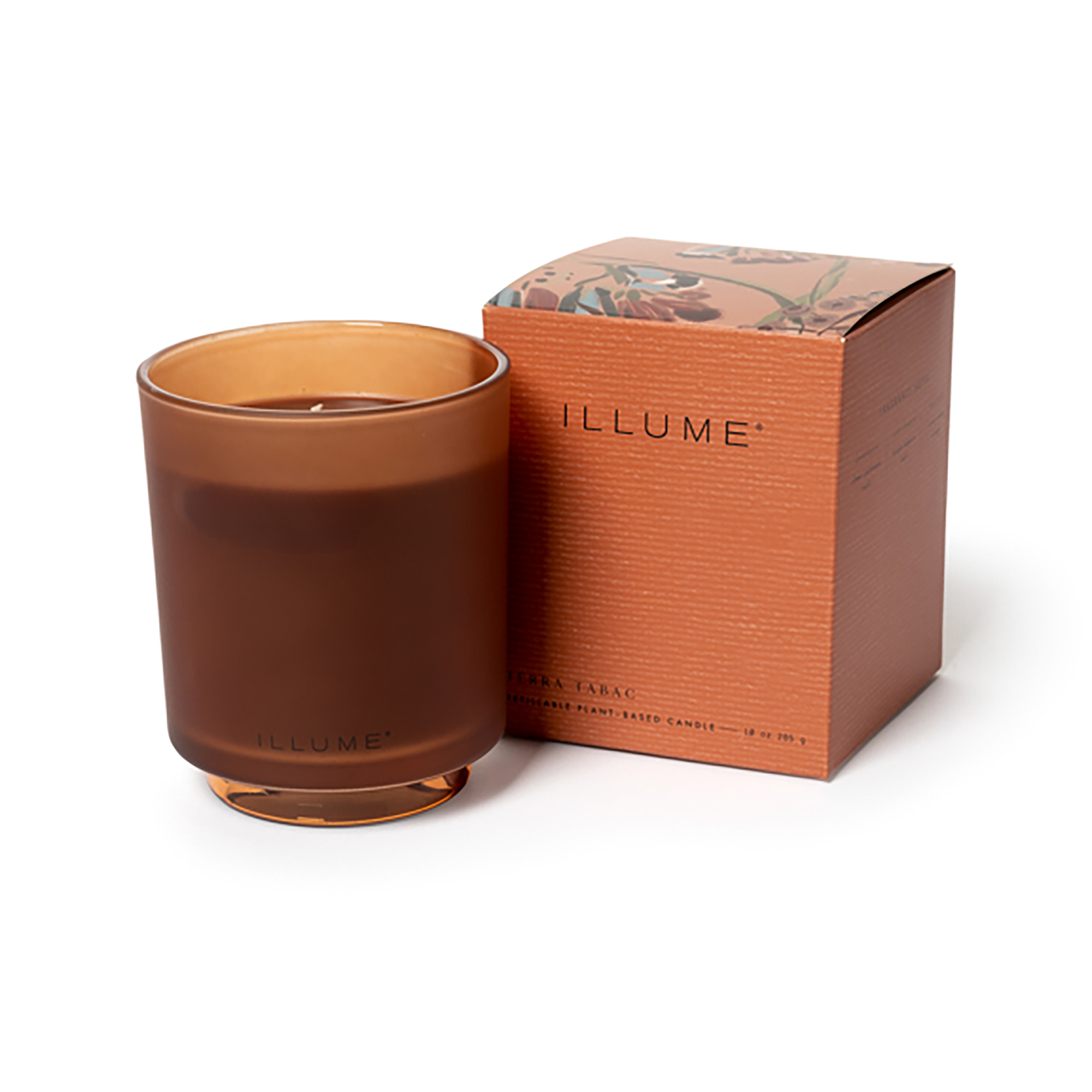 Bloomingville - Terra Tabac Box Glass Candle, Brun,, 285 G. - 50 Hours - D9xH10,7 cm billede