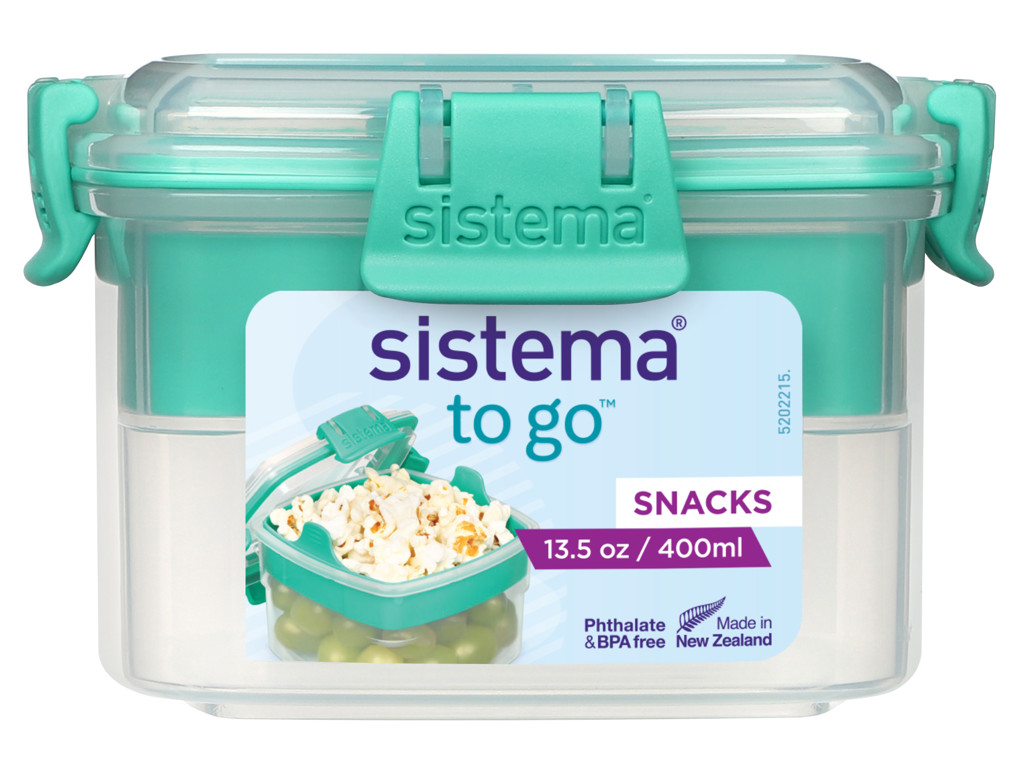 Sistema - Snack To Go 400ml. Blå/Grøn