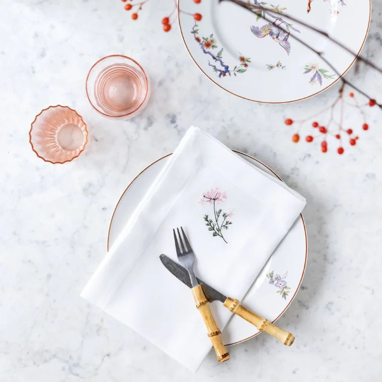 Langkilde & Søn - Flora serviet med vild gulerod