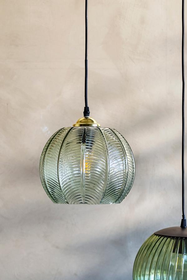 Adar Pendel, Glas, D22xH20 cm, Grøn