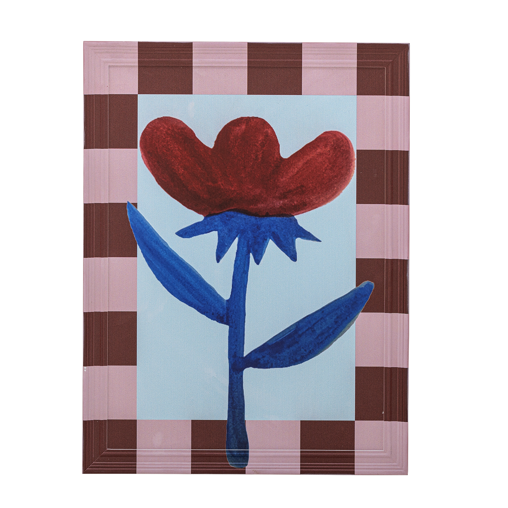 Bloomingville - Vinia Illustration med ramme, Multifarvet, Fyrretræ, L40xH53xW2 cm