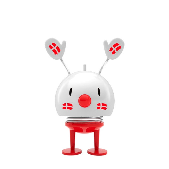 Hoptimist Medium Bumble - 14 cm - Fødselsdag - Rød/Hvid