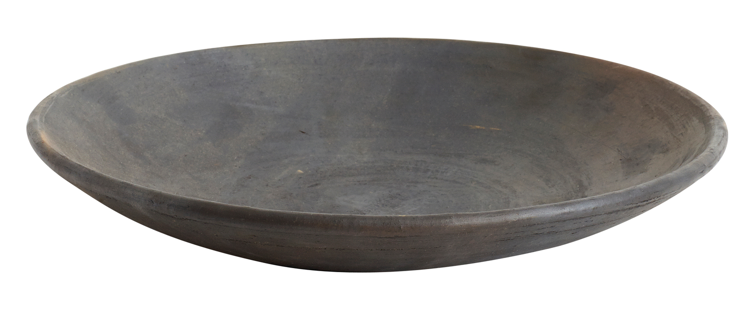 Hazel Fad - Brun/Sort, Ø32xH5 cm - Terrakotta - Brun/Sort