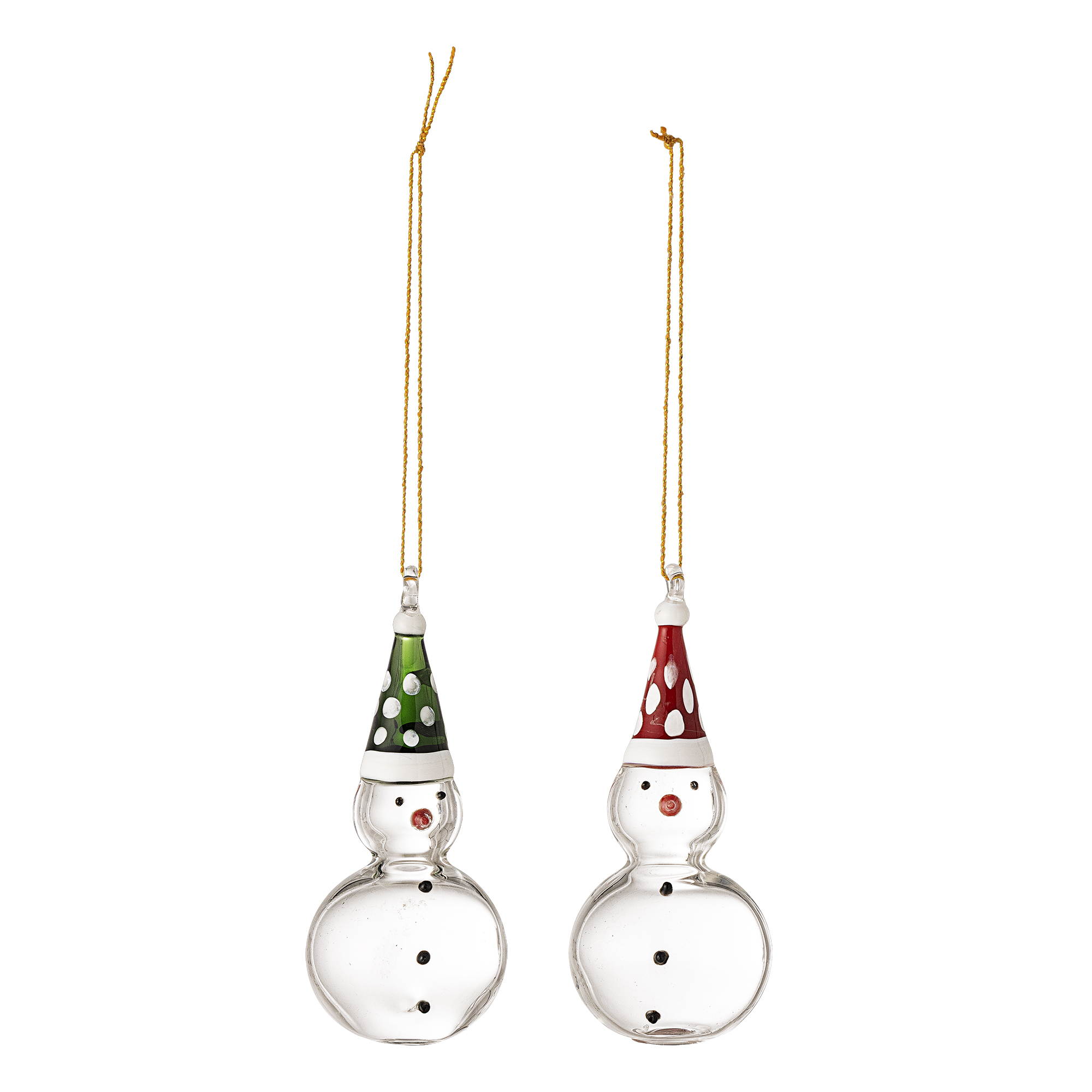 Bloomingville - Kumar Ornament, Multifarvet, Glas, L5xH11xW5 cm, Set of 2