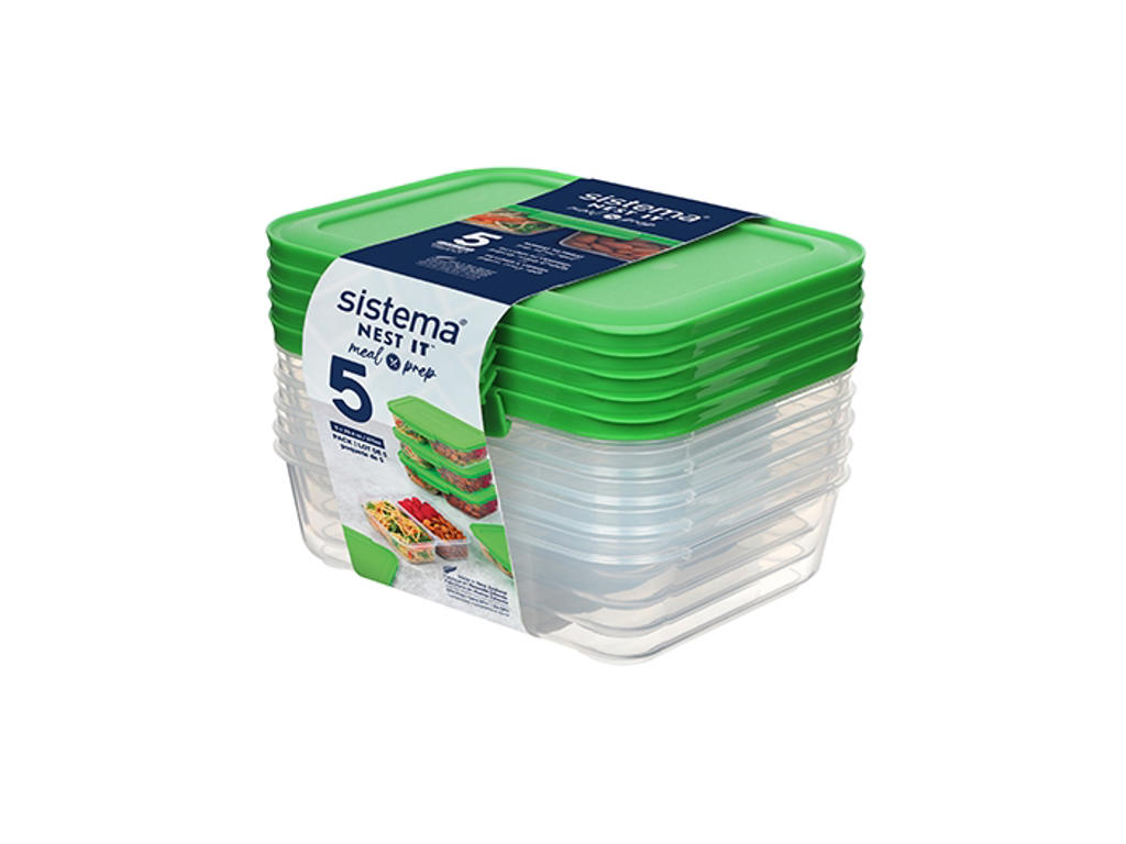 Sistema Meal Prep 5Pack 870 ml