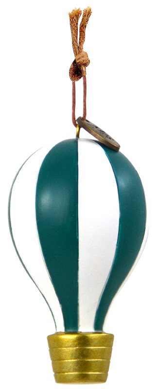 Ophæng, mini luftballon i grøn og hvid