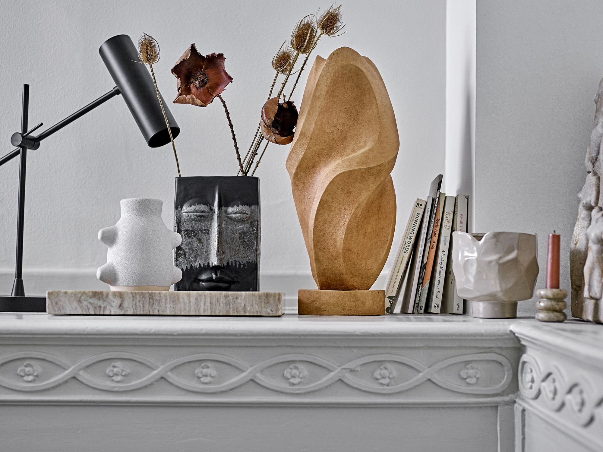 Birka Vase, Hvid, Keramik, L14xH16xB10 cm