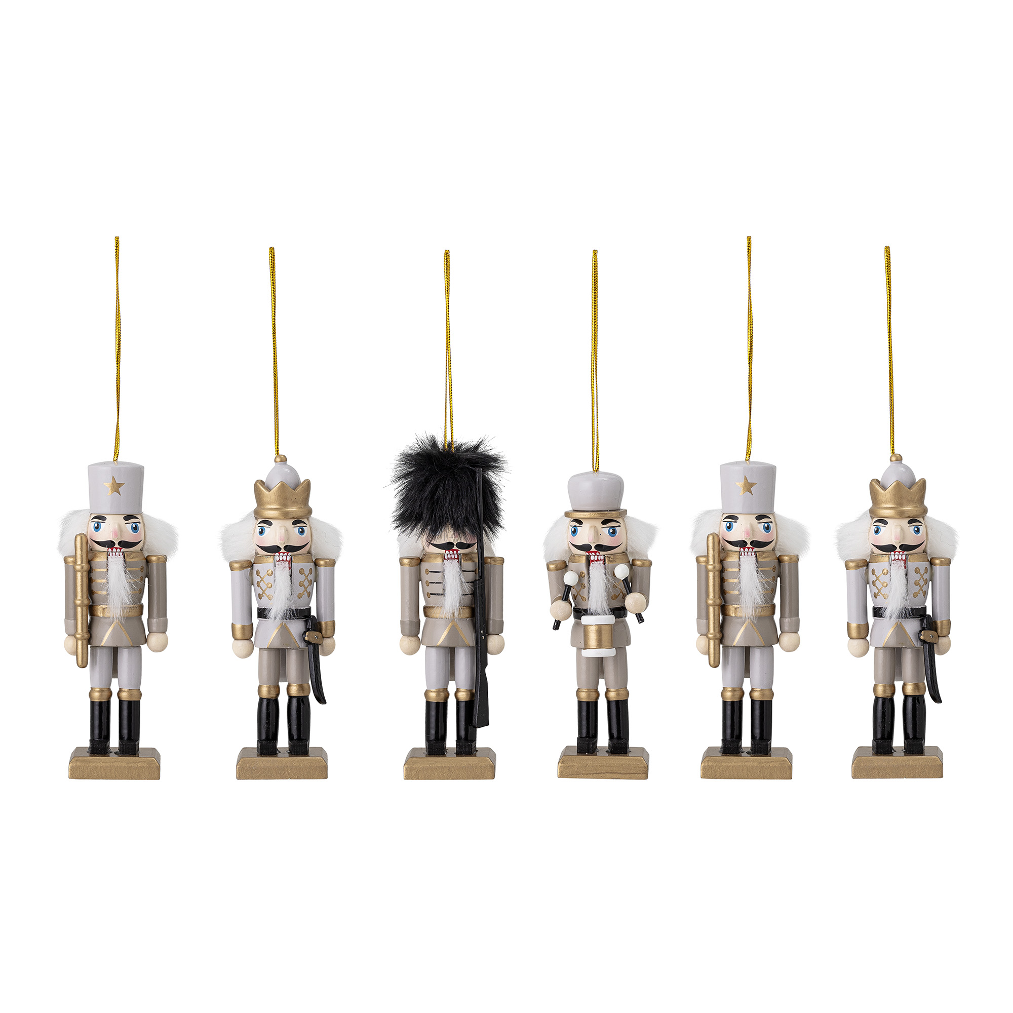 Bloomingville - Nikita Ornament, Multifarvet, Fyr, L4,5xH13xW4 cm, Set of 6 billede