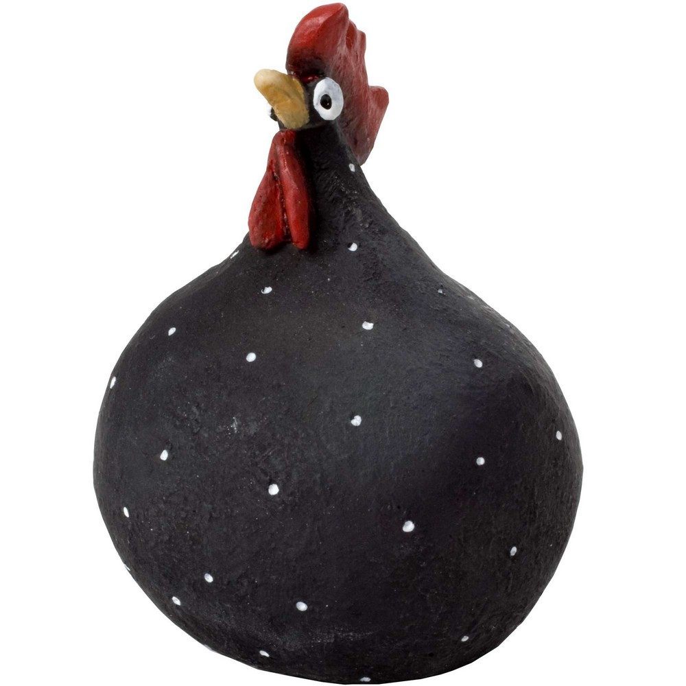 Høne, sort, 9,6 cm