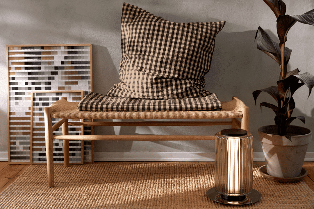 Bæk&Bølge Sengetøj 200x220 cm sort/sand Bæk&Bølge Sengetøj 200x220 cm sort/sand