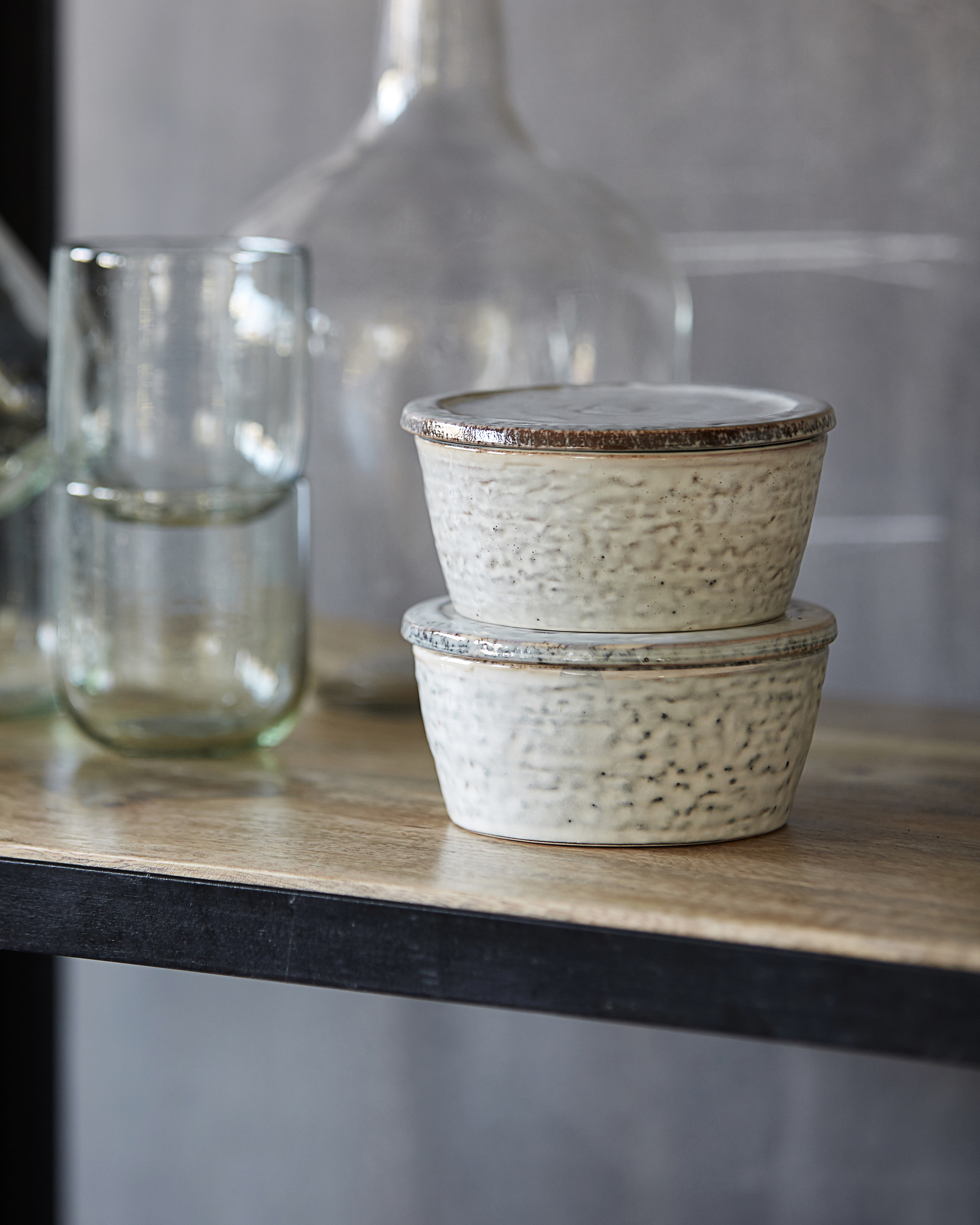 Opbevaringsbokse, Rustic, Grå, Blå