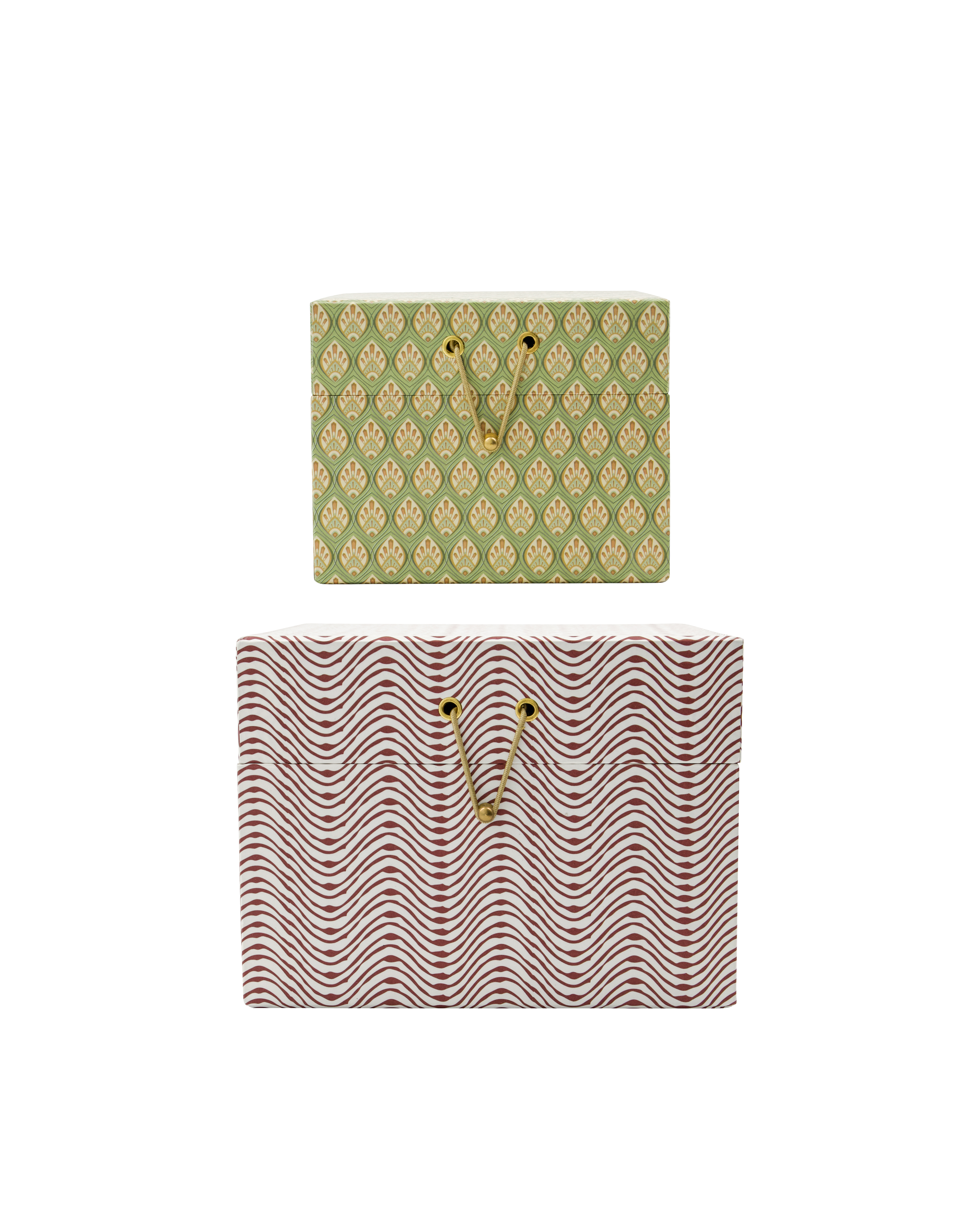 House Doctor - Opbevaringsbokse, Keep, Rød, Kakifarvet billede