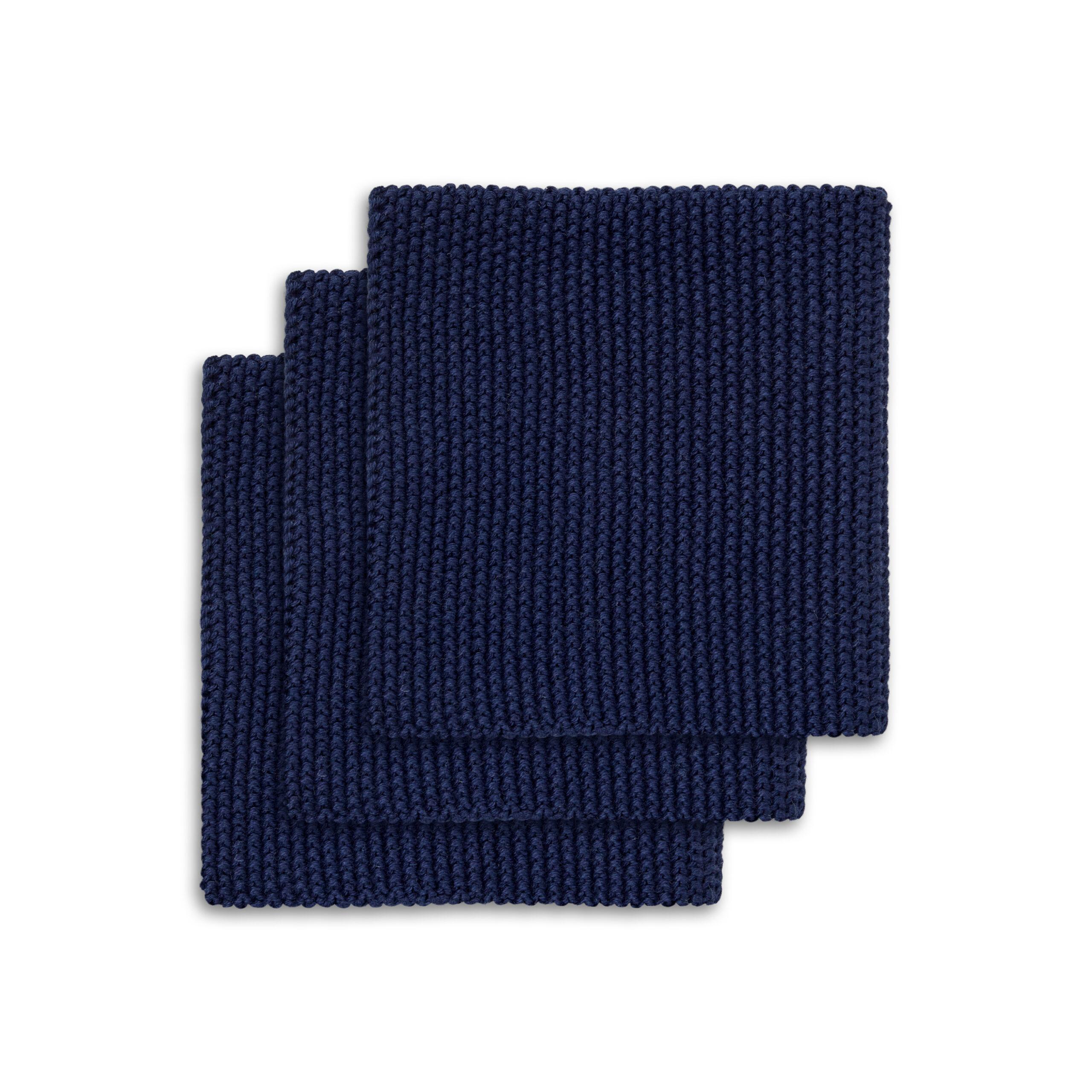 Engholm Textiles - Line Karklud 25x25 cm, Navy, 3 stk