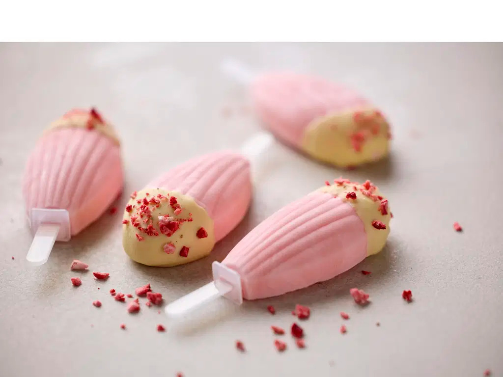 Ispindeform til 4 stk. is Madeleine Latte Silikone Ispindeform til 4 stk. is Madeleine Latte Silikone