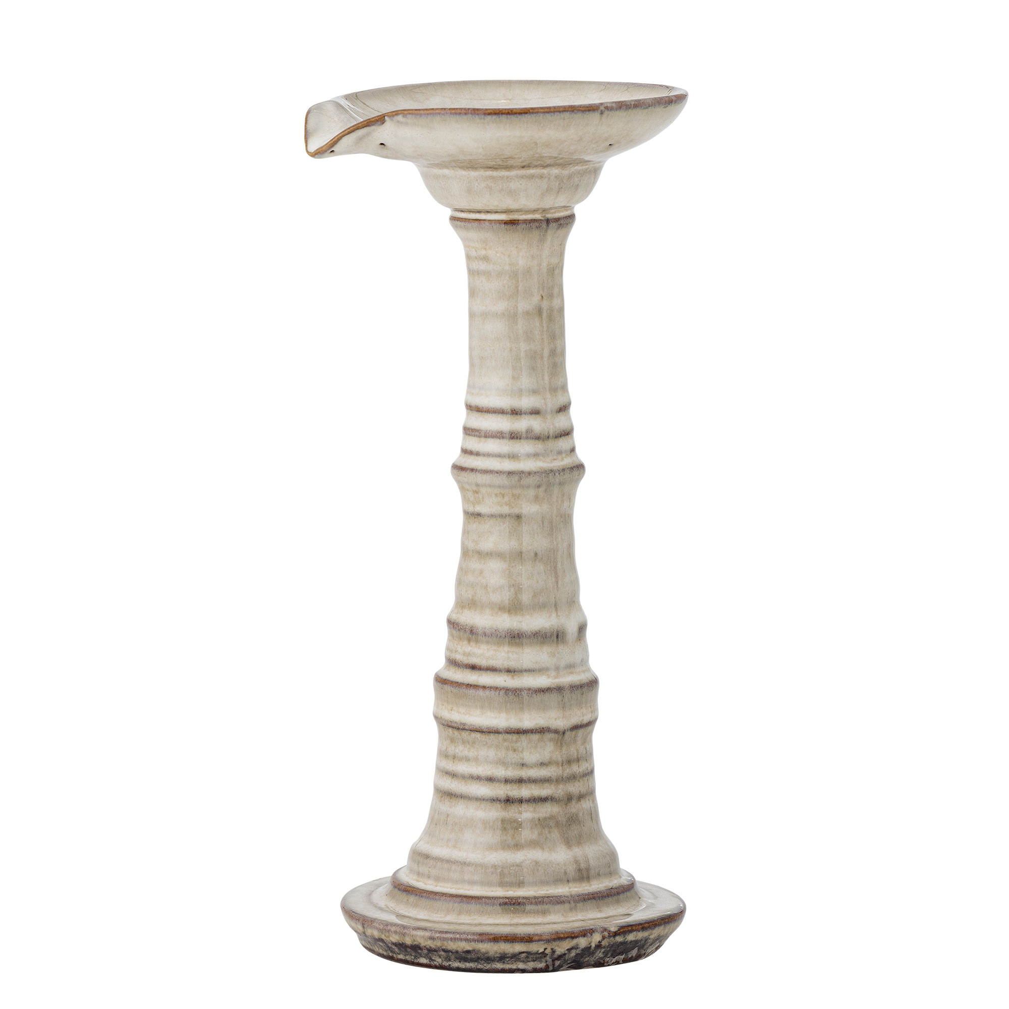 Bloomingville - Rigby Lysestage, Grå, Stentøj, D11,5xH25 cm