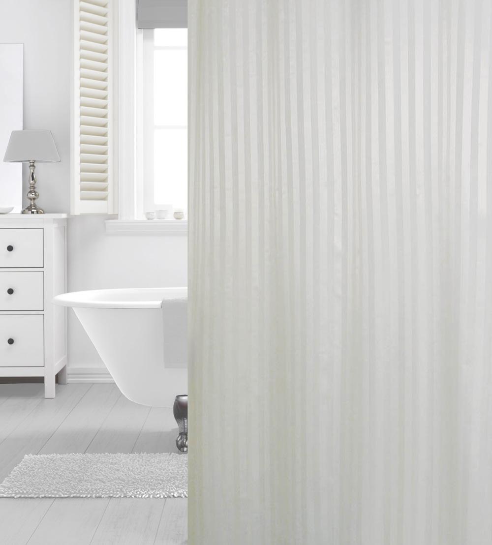 Engholm Textiles - Hilton badeforhæng i hvid 180x200 cm