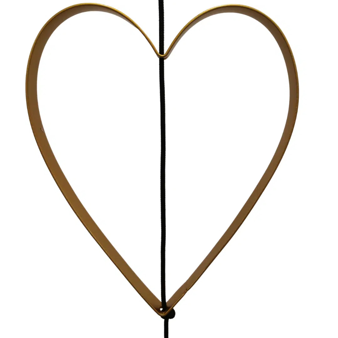 Jernhjerte outline, gold, medium 2. Sort* Jernhjerte outline, gold, medium 2. Sort*