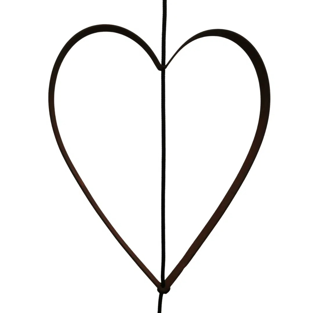 Snoren - Jernhjerte outline, rust, medium