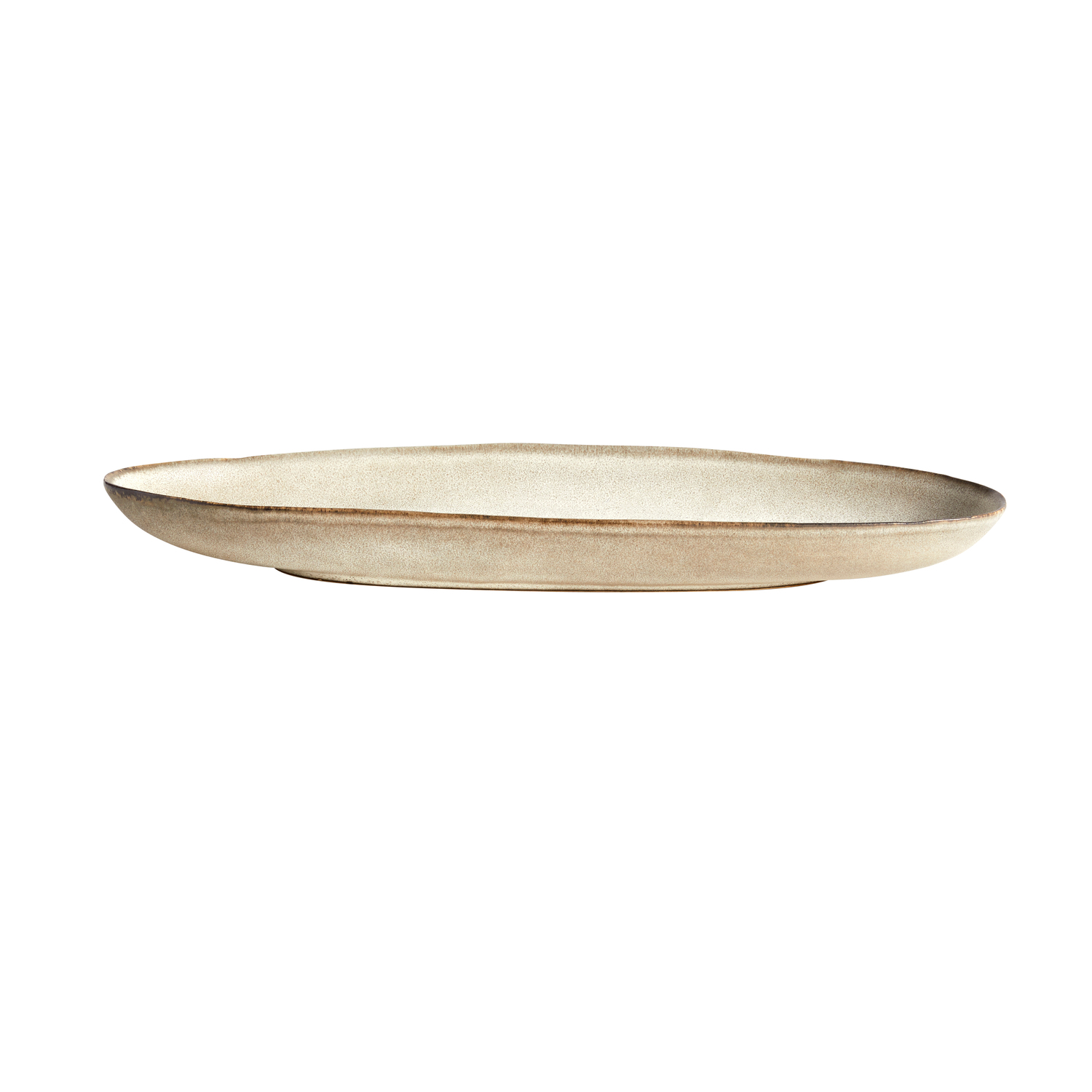Muubs - Mame Fad Langt - Oval - Østers, L36,5xB13,5xH3,5 cm - Keramik - Østers