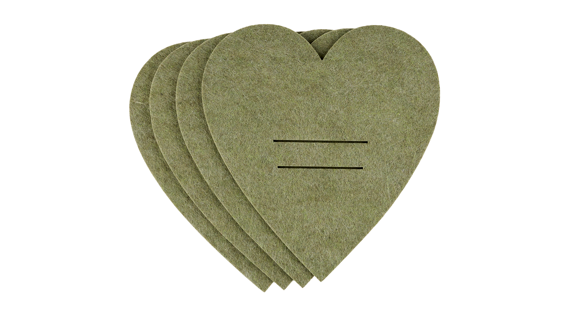 2Have - Hjerte Bestikholder 4 stk, 16 cm Grøn