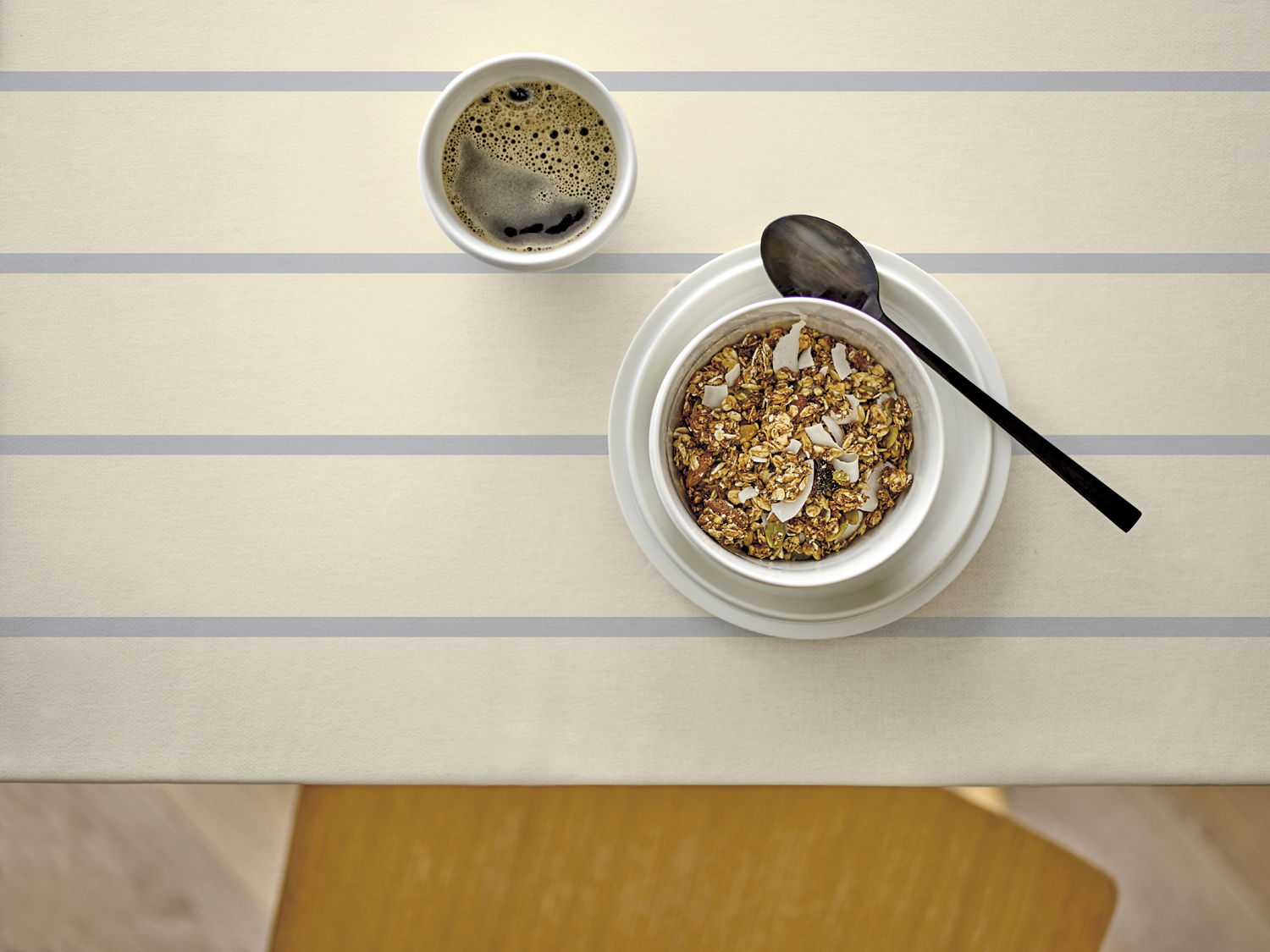 Södahl Echo Akryldug m. antislip, 140 cm, Gul - i metermål