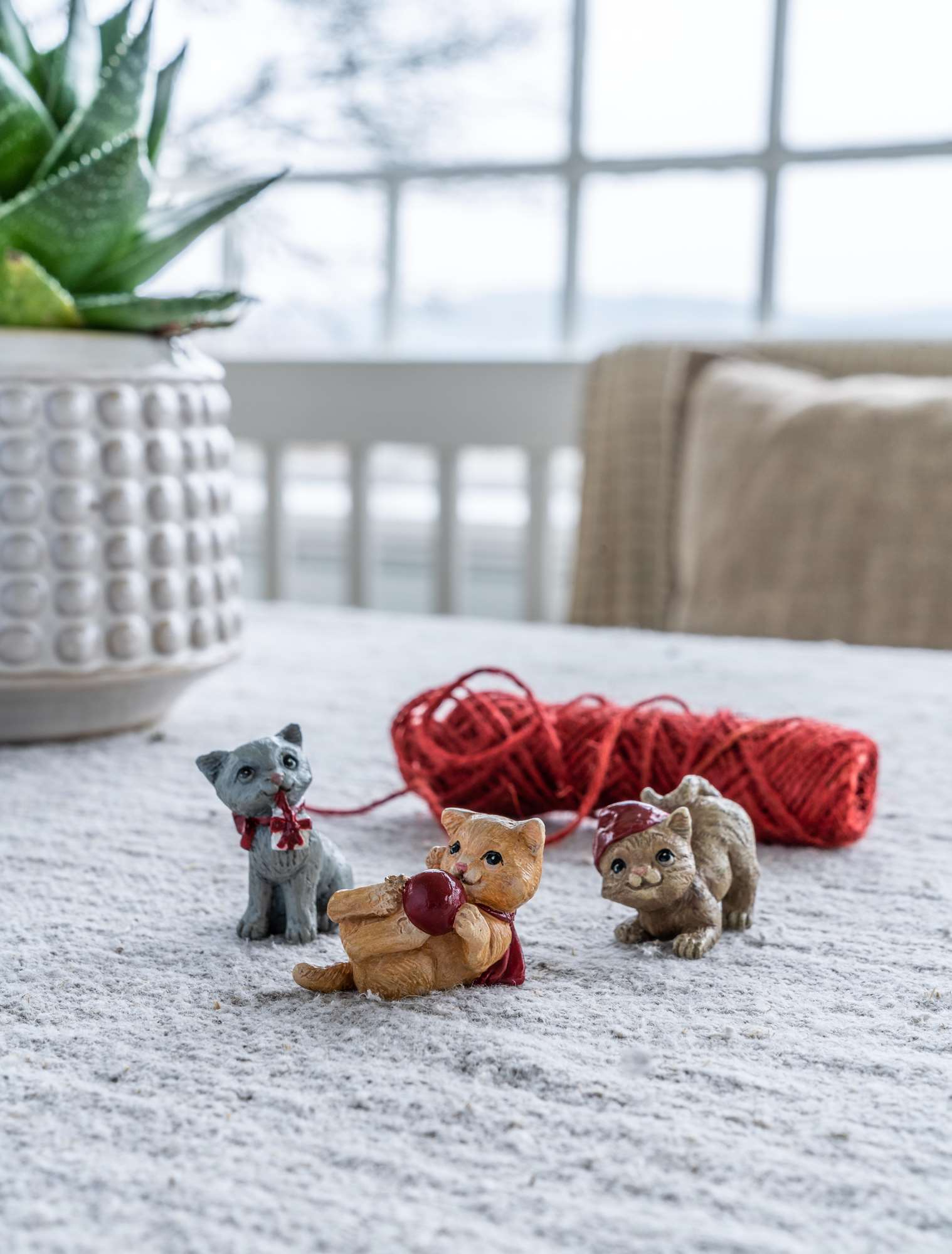 Katte jul 3 stk H.2,5-3,3cm Katte jul 3 stk H.2,5-3,3cm