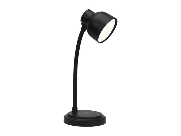 Still LED Lampe med højttaler og trådløs oplader 12 x 32 cm Sort*