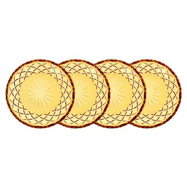 Lyngby Glas Sorrento Asiet Dia 16 cm 4 stk. Amber* Lyngby Glas Sorrento Asiet Dia 16 cm 4 stk. Amber*