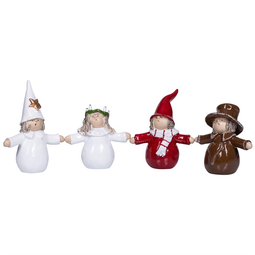 Nääsgränsgården - Lucia parade large 4pcs H.6-9cm