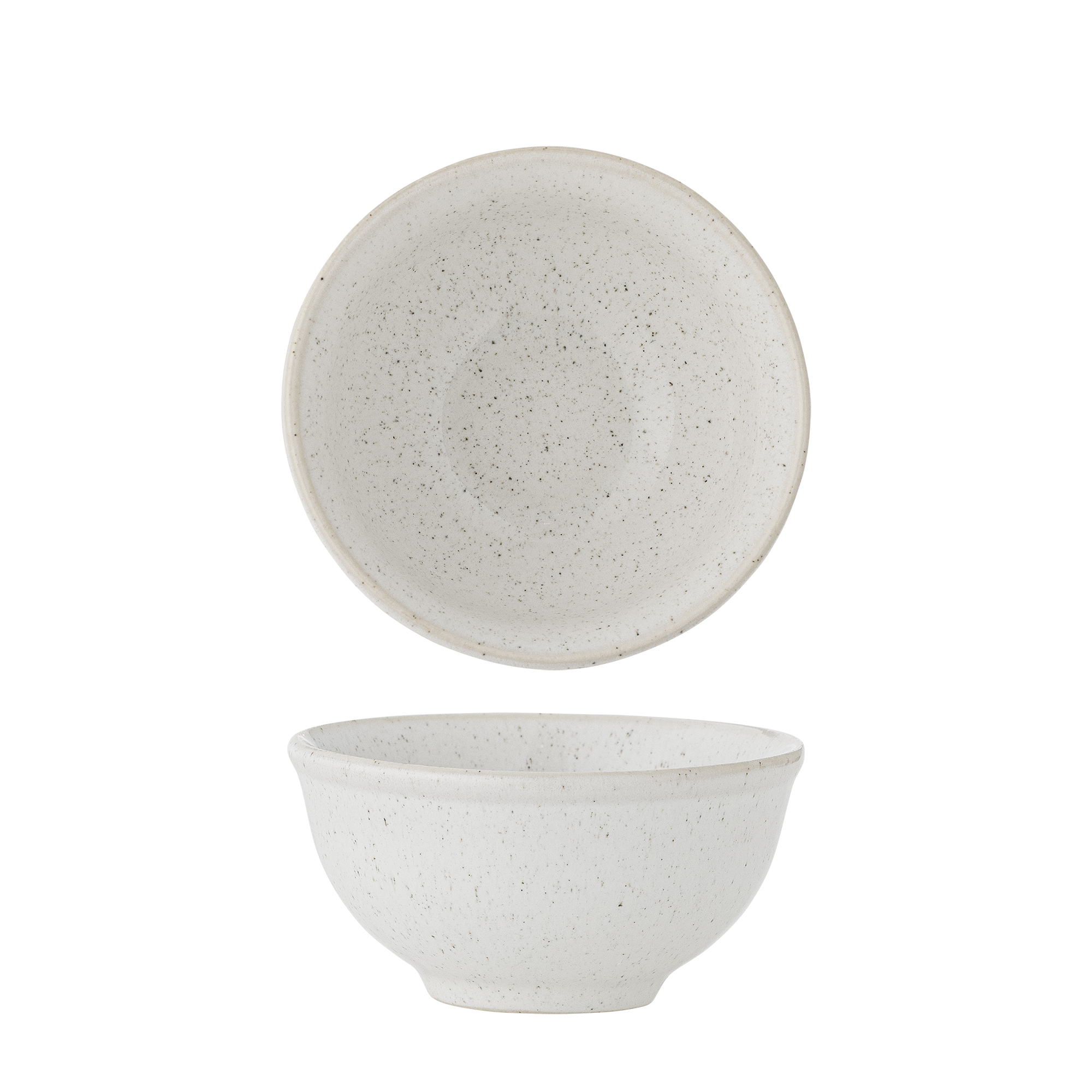 Bloomingville - Addison Skål, Hvid, Stentøj, D10xH5 cm billede