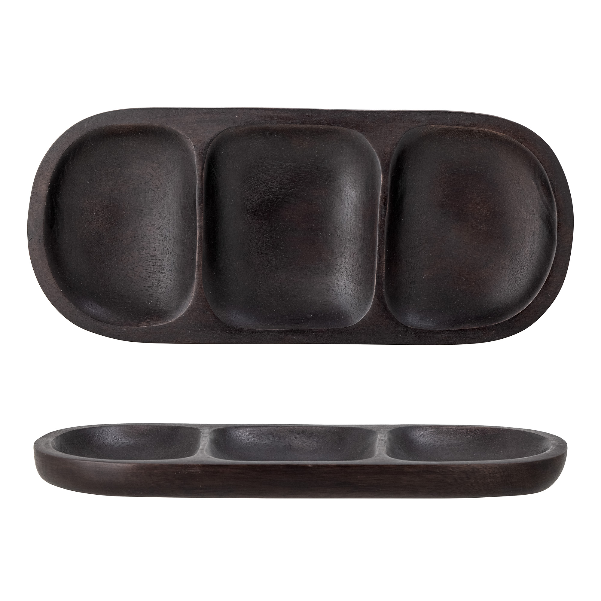 Bloomingville - Vasilia Skål, Brun, Mango, L35xH2,5xW15 cm