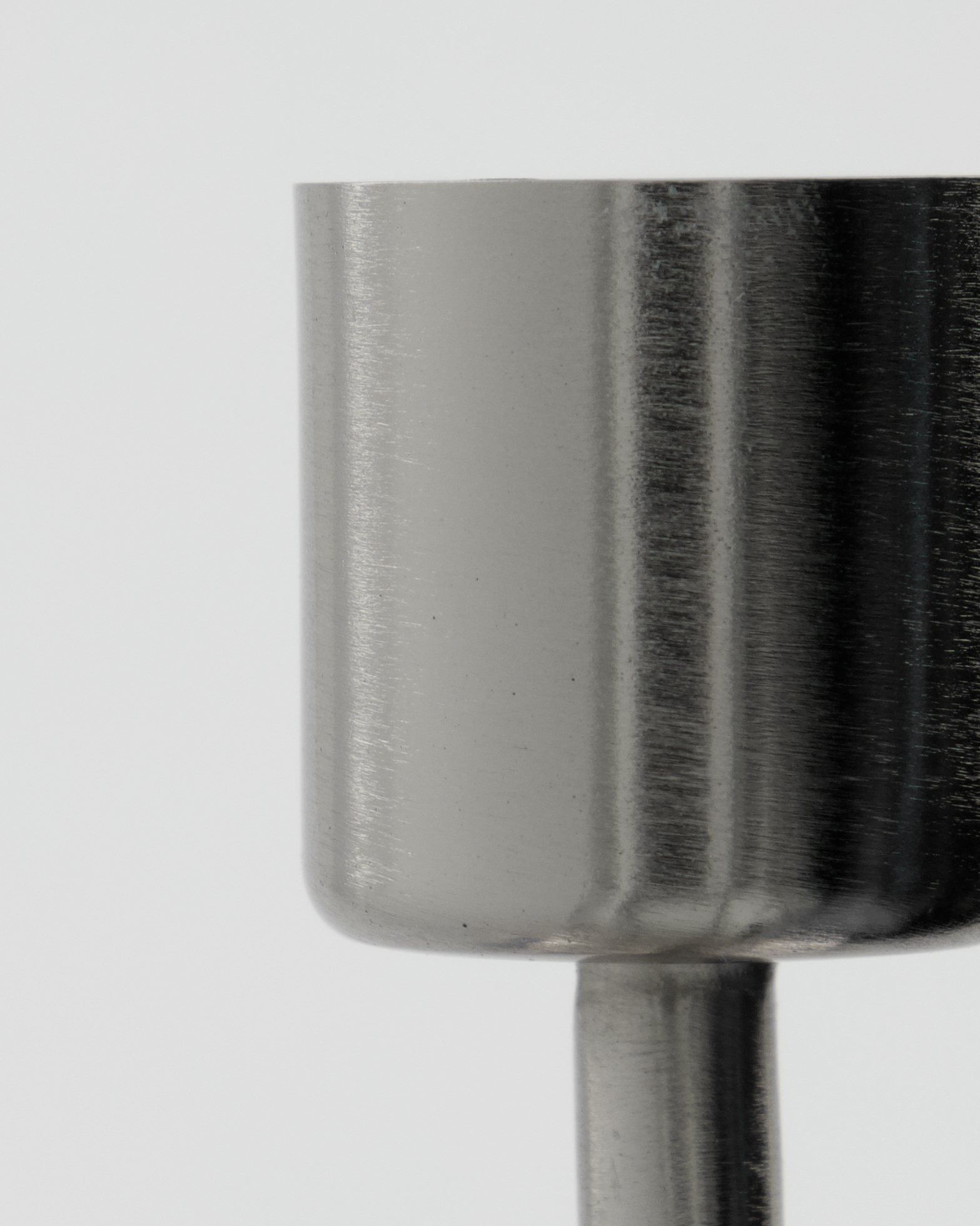 Lysestage, Anit, H:7 cm, Sølv finish