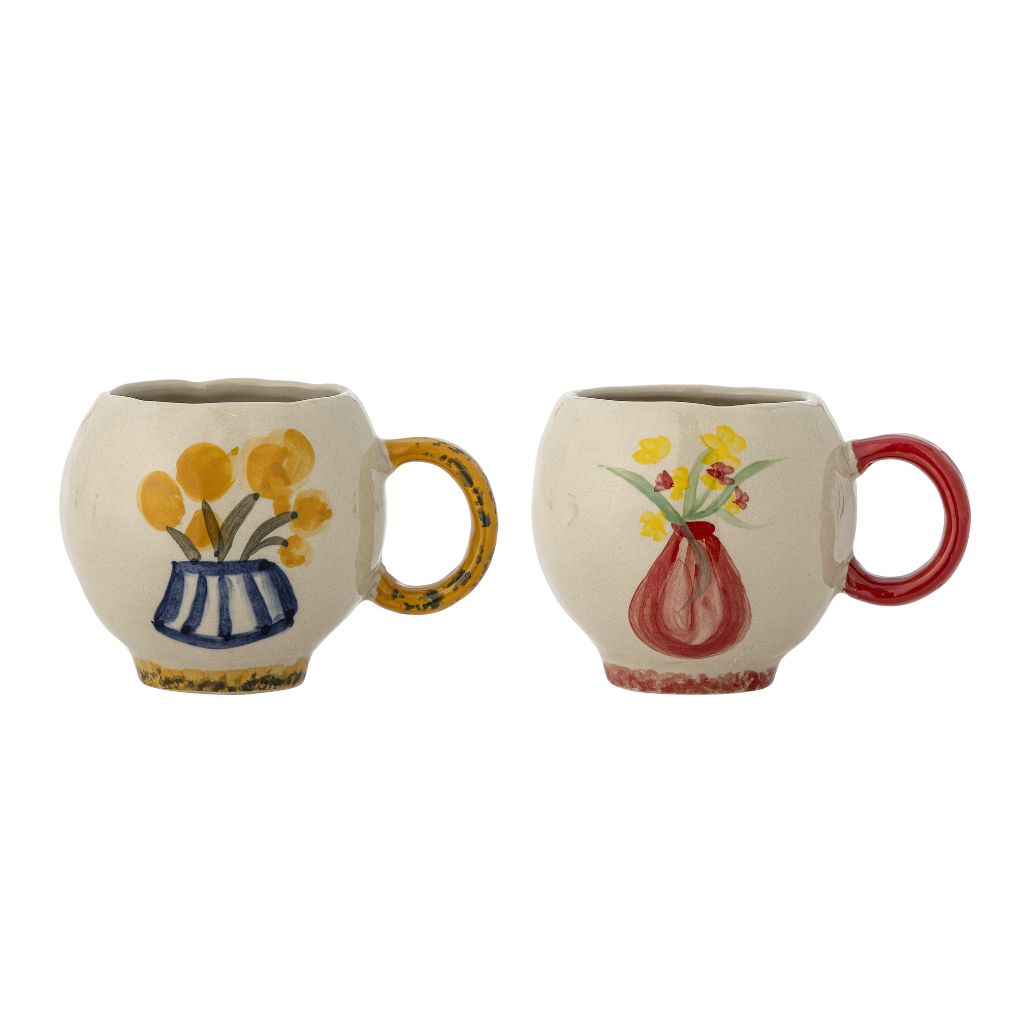 Bloomingville - Hiba Kop, Multifarvet, Stentøj, D8,5xH7,5 cm, Set of 2