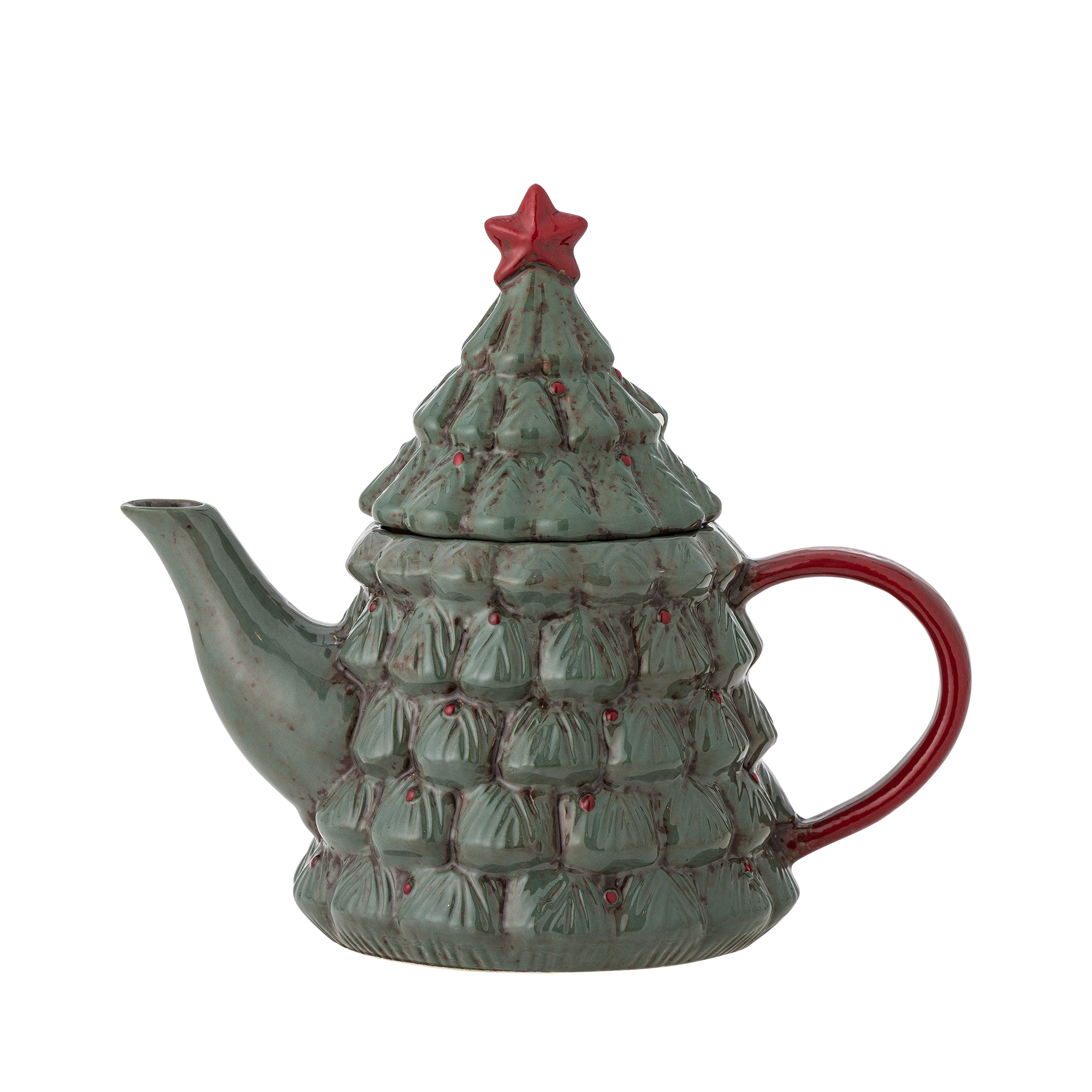 Bloomingville - Elvion Tekande m/tesi, Grøn, Stentøj, D11xH19 cm